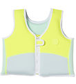 SunnyLife Simväst - Salty the Shark - 3-6 år - Aqua Neon Yell