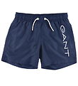 GANT Shorts de Bain - Logo Lger - Marine