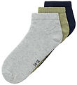 Name It Ankle Socks - 3-Pack - NkmValde - Light Grey Melange/O