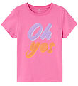 Name It T-shirt - NkfHanne - Wild Orchid w. Sequins