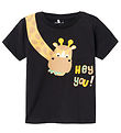 Name It T-shirt - NmmHellan - Black w. Giraffe