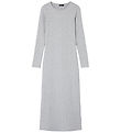 LMTD Kleid l/ä - Rib - NlfLunne - Light Grey Melange