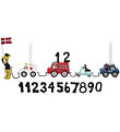 Kids by Friis Syntymäpäiväjuna - Autot M. 11 Numerot
