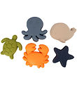 Filibabba Sand Molds - Silicone - 5 pcs - Sea animals