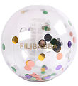Filibabba Strandbal - Alfie - 40 cm - Regenboogkleurige confetti