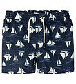 Name It Swim Shorts - NmmZimon - Dark Sapphire w. Sailboats