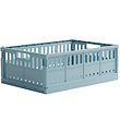 Made Crate Foldable Box - Maxi - 48x33x17.5 cm - Crystal Blue