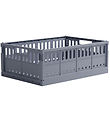 Made Crate Foldable Box - Maxi - 48x33x17.5 cm - Blue Grey