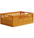 Made Crate Vouwbare box - Maxi - 48x33x17,5 cm - Mustard