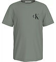 Calvin Klein T-Shirt - Borstmonogram - Meteoor Green