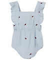 Name It Summer Romper - NbfFerilla - Chambray Blue w. Ladybugs