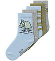 Name It Socks - NmmVagn - 5-Pack - Chambray Blue w. Dinosaurs