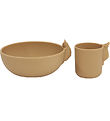 Konges Sløjd Dinner Set - Silicone - 2 Parts - Bunny - Almond