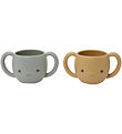 Konges Sljd Cups - Silicone - 2-Pack - Cutie - Quarry Blue/Alm