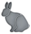 Konges Sløjd Bowl - Silicone - Bunny - Quarry Blue