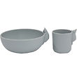 Konges Sljd Geschirr-Set - Silikon - Schssel/Becher - Bunny - 