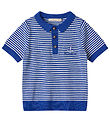 Fliink Polo - Knitted - Anchor - Mazerine Blue w. Embroidery