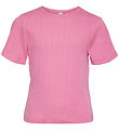 Vero Moda Girl T-shirt - VmJulieta - Pink Cosmos w. Pointelle