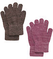 CeLaVi Gloves - Wool/Polyester - 2-Pack - Mellow Mauve w. Glitte