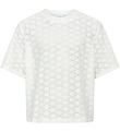 Grunt T-Shirt -Elvas - Blanc av. Pointelle