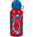 Spider-Man Gourde - 400 ml - Aluminium - Rouge/Bleu