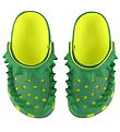 Crocs Sandals - Classic+ Spikes Clog T - Acidity/Green Ivy