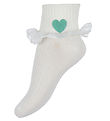 Mini Rodini Socks - Hearts Lace - White