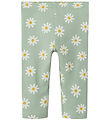 Name It Leggings - 3/4 - NmfVivian - Limon Green/Daisy fleurs