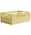 Made Crate Foldable Box - Maxi - 48x33x17.5 cm - Lemon Cream