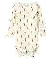 Lil' Atelier Bodysuit L/æ - Rib - NbmGio - Turtledove w. Tin Sol