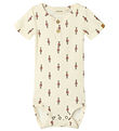 Lil' Atelier Bodysuit k/ - Rib - NbmGio - Turtledove w. Tin Sol