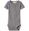 Lil Atelier Romper k/ - Rib - NbmGio - Silver Filigraan