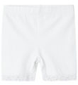 Name It Radlershorts - NmfVista - Bright White m. Spitze