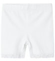 Name It Radlershorts - NmfVista - Bright White m. Spitze