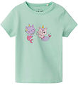 Name It T-shirt - NbfVubie - Yucca w. Mermaid cats