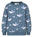 Name It Sweat-shirt - NmmVermo - Provincial Blue av. Requins