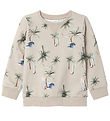 Name It Sweatshirt - NmmHermod - Pure Cashmere w. Palm trees