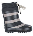 Wheat Rubber Boots w. Lining - Print - Black Stripe