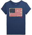 Polo Ralph Lauren T-Shirt - Rustiek Navy m. Vlag