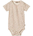 Wheat Bodysuit k/ - Linette - Cream Flower Meadow