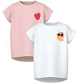 Name It T-Shirt - NmfVarutti - 2 Pack - Parfait Pink/Bright Whit