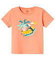 Name It T-shirt - NmmVux - Papaya Punch/Banana