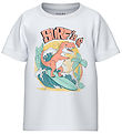 Name It T-Shirt - NmmVux - Bright White/surft omhoog