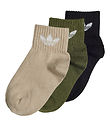 adidas Originals Socks - 3-Pack - Green/Black/Beige
