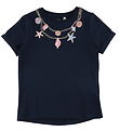 Name It T-Shirt - NmfVix - Dark Sapphire/ketting