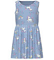 Name It Dress - NmfVineo - Chambray Blue w. Unicorns