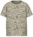 Name It T-shirt - NmmValther - Pure Cashmere m. Dinosaurier