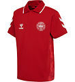 Hummel Stuttermabolur - DBU Leikdagur Polo - Chili Pepper