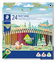 Staedtler Crayons de couleur - Bois recycl Noris - 24 pices