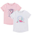 Name It T-Shirt - NmfVix - 2er-Pack - Parfait Pink/Bright White